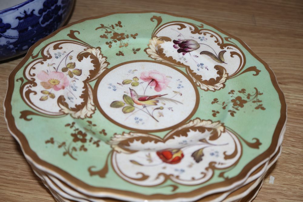 A Victorian porcelain part dinner service